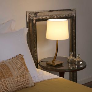 lampe de chevet / contemporaine / en tissu / à LED