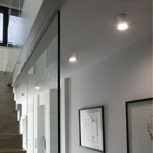 plafonnier contemporain / rond / en verre opalescent / en aluminium