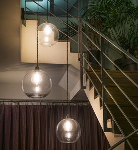 suspension / contemporaine / en métal / en verre
