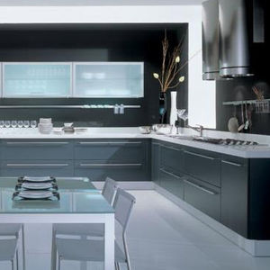 cuisine contemporaine / en verre / en stratifié / laquée