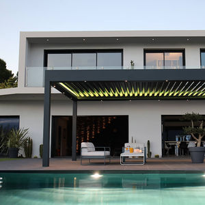 pergola autoportée / adossée / en bois / en aluminium