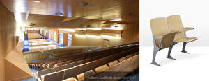 chaise d'auditorium en bois