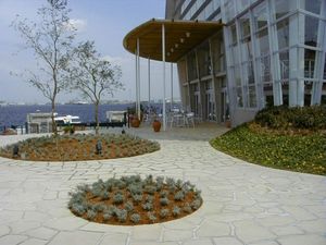 pavé en pierre naturelle / pour piétons / en matières recyclées