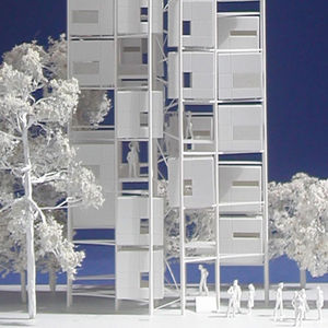 bâtiment préfabriqué / modulaire / en acier / pour logement collectif