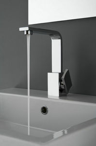 mitigeur pour vasque / en métal chromé / en nickel / 1 trou