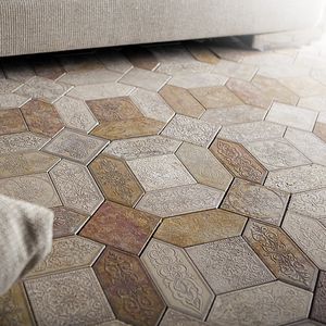 carrelage d'intérieur / de sol / en marbre / hexagonal