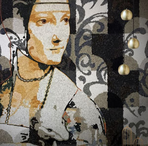 carrelage d'intérieur / mural / en marbre / à motif