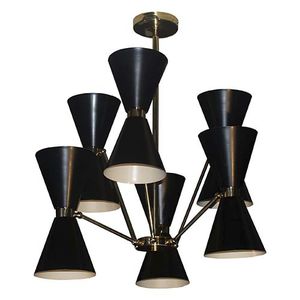 lustre contemporain / en métal / à incandescence / professionnel