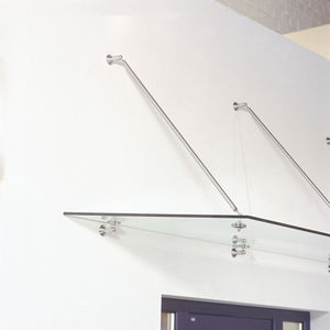 auvent pour porte et fenêtre / en verre / à usage professionnel