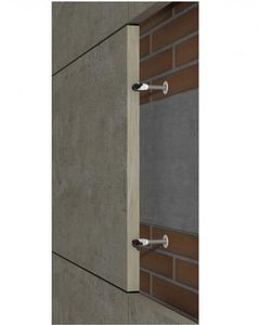 système de fixation en acier inox / pour bardage / pour façade ventilée / pour extérieur