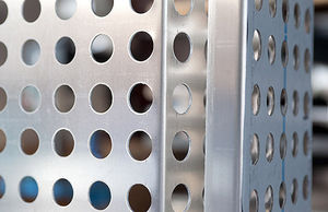 tôle perforée / aluminium / perforation ronde
