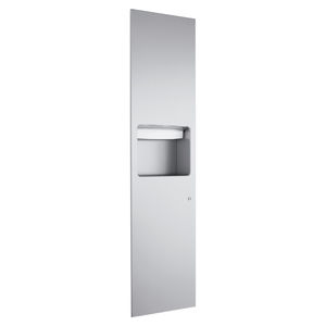 distributeur d'essuie-mains encastrable / en inox / avec poubelle intégrée