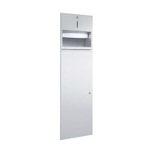 distributeur d'essuie-mains encastrable / en inox / avec poubelle intégrée