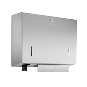 distributeur d'essuie-mains mural / en inox / avec distributeur de savon liquide