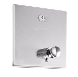 distributeur de savon professionnel / encastrable / en acier inoxydable / manuel