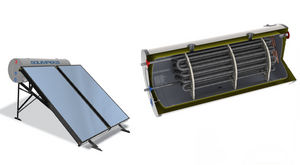 chauffe-eau solaire / fixe / horizontal / en thermosiphon