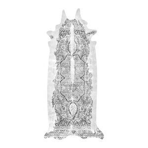 tapis contemporain / géométrique / en peau de vache / persan