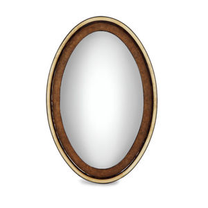 miroir mural / classique / ovale / en ébène
