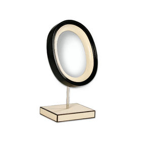 miroir à poser / classique / rond / en ébène