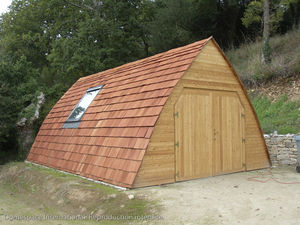 bâtiment préfabriqué / en bois / pour garage / contemporain
