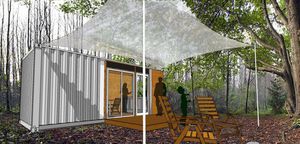 maison conteneur / contemporaine / en métal / écologique