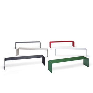 banc public / de jardin / contemporain / en inox