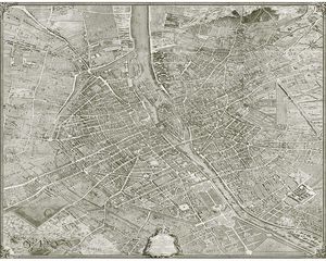 papiers peints contemporains / en polyester / carte / motifs urbains