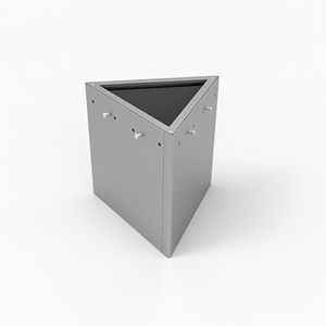jardinière en acier / triangulaire / contemporaine / pour espace public