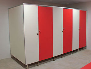 cabine sanitaire pour toilettes pour intérieur / en inox