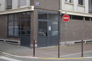 porte d'entrée / battante / en aluminium / en PVC