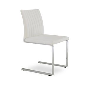 chaise contemporaine / tapissée / luge / cantilever