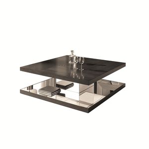 table basse contemporaine / en noyer / en hêtre / en verre