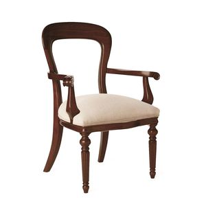 chaise classique / tapissée / avec accoudoirs / ergonomique