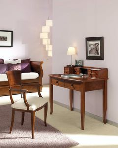 meuble secrétaire classique / en noyer / en hêtre / avec rangement intégré