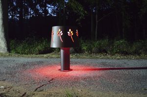 tabouret contemporain / en acier / en acier galvanisé / en acier COR-TEN®