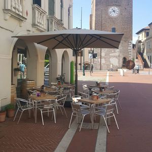 parasol professionnel / en aluminium / en noyer