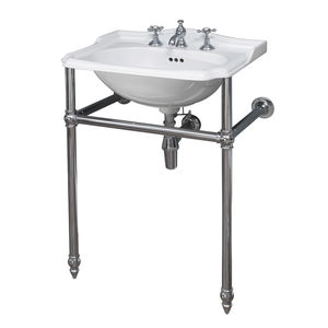 vasque sur pied / ovale / en porcelaine / classique