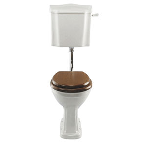 toilettes à poser / en porcelaine / avec chasse d'eau en hauteur