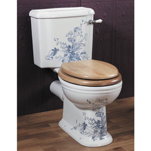 toilettes monobloc / en porcelaine / avec manette