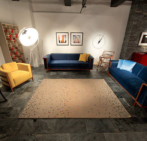 tapis contemporain / à motif / en laine / en soie végétale