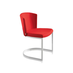 chaise contemporaine / tapissée / cantilever / en tissu