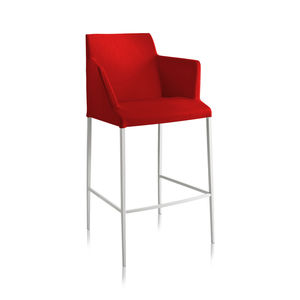 chaise de bar contemporaine / tapissée / avec accoudoirs / en tissu