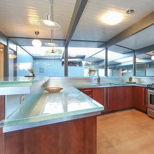 plan de travail en verre / de cuisine / recyclé / résistant à la chaleur
