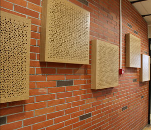 panneau acoustique pour agencement intérieur / en bois / perforé / professionnel