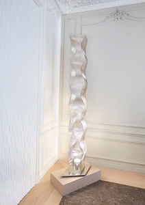 colonne lumineuse contemporaine / en acier inox / halogène / d'intérieur