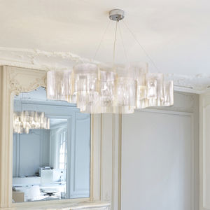 lampe suspension / contemporaine / en acier inoxydable / à LED
