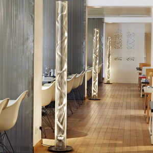 colonne lumineuse contemporaine / en inox / à LED / halogène
