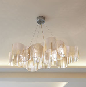 lampe suspension / contemporaine / en acier inoxydable / à LED