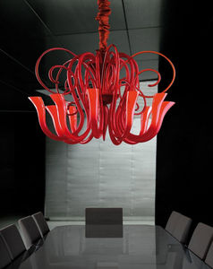 lustre contemporain / en verre / en verre soufflé / à incandescence