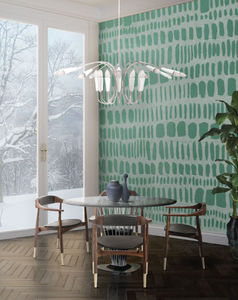 lustre contemporain / en aluminium / en laiton / fait main